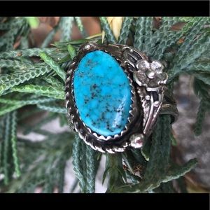 Vintage Navajo Turquoise Sterling Silver Ring